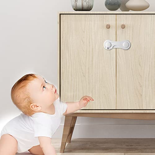 Miniatura 3 de Cierre Seguridad Cajones Bebe 10 Pcs,Protector Cajones Bebe,Seguridad Puertas Niños, Adecuadas Para Cerraduras De Armarios, Cajones Y Puertas De Nevera
