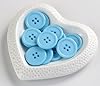 GANSSIA 1 Inch (25mm) Round Flatback Buttons for Garment Sewing Lake Blue Color Button for Crafts Supplies DIY Pack of 50 pcs #1