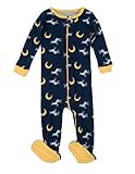 Leveret Kids Pajamas Baby Boys Girls Footed Pajamas Sleeper 100% Cotton (Wolf, Size 3 Toddler)