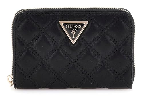 Compagnon GUESS Giully Zip Around noir pour organiser cartes et monnaie sans encombre