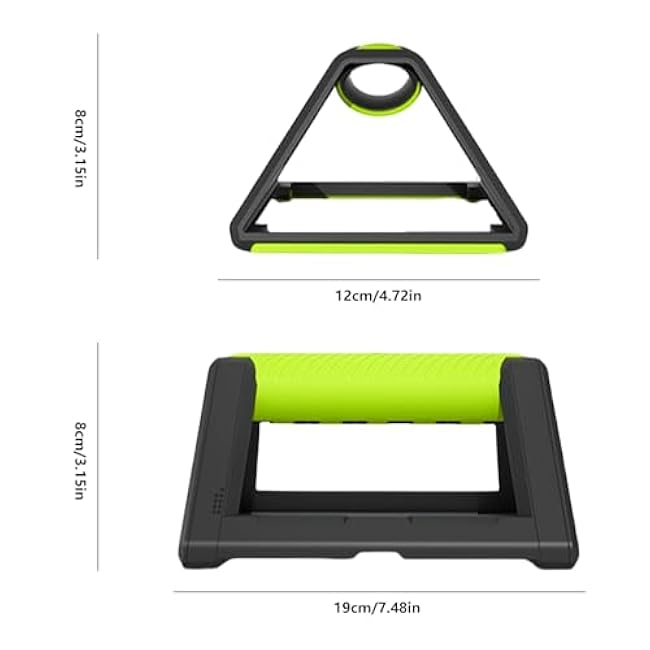 Push-up Bracket Triangular Stable Support Design, Wrist Protection with Anti-slip, Enhances Workout Depth, Suitable for Home Fitness(1 PAIR)