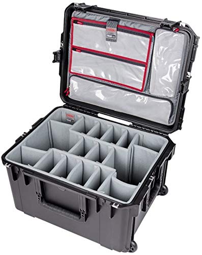 Image of SKB Cases 3i-2217-12PL iSeries 2217-12 Case w /Think Tank Designed Photo Dividers & Lid Organizer, Watertight /Dustproof Injection Molded Outer Shell, (13) Nylex-Wrapped Closed Cell Foam Pads