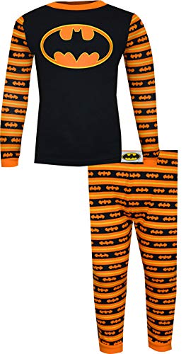 Dc Comics Superhero Toddler 2 Piece Cotton Tight Fit Pajama Set, Batman Orange Stripe, 2T #TOP21