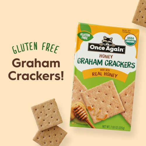 Once Again Honey Graham Crackers, Gluten Free Graham Crackers, 7.93 oz | Real Organic Honey, Small Batch Organic Snacks, Non-GMO, GF Graham Cracker Snacks - image 2
