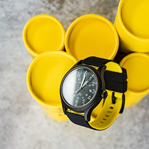Image of 18mm Black /Yellow - BARTON Elite Silicone Watch Bands - Black Buckle Quick Release
