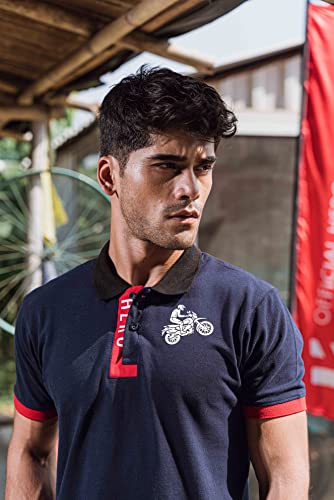 Image of Hero MotoCorp Unisex Polo Neck T-Shirt Midnight Blue