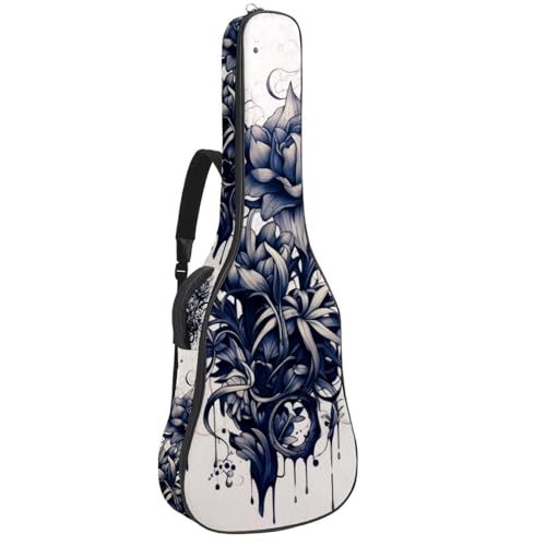 Sac pour guitare à fleurs multicolores idéal pour aller au cours de musique