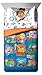 Jay Franco Blippi & Meekah Trucks Toddler Comforter Set - 4 Piece Blue Bedding Sheet Set & Pillow Cover - Super Soft Microfiber Bed Set