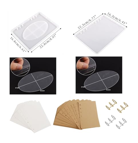 Moule en silicone pour carnet A5 rectangle D et kit résine époxy - 3