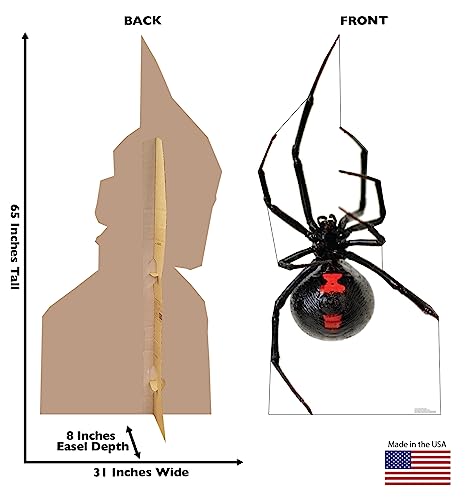Image of Life-Size Black Widow Spider Cardboard Cutout
