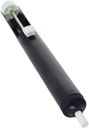 Miniatura 3 de Fielect Bomba de desoldadura 7.480x0.787 in manual de soldadura al vacío Soldador eliminación herramienta de mano negro 1 unids