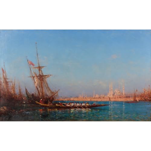 Poster Felix Ziem Vue d'Istanbul 76x101cm | Décoration murale de salon et grand imprimé d'art
