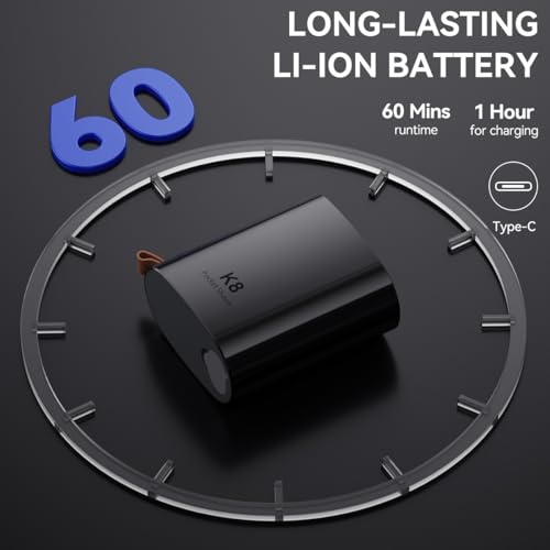 Image of ENCHEN K8 Mini Portable Electric Shaver,Stylish Hidden Blade Design,Magnetic Cutter Head,IPX7 Waterproof,Rechargeable USB Type-C Beard Razor,Suitable for Home and Travel Face Grooming,Black
