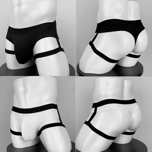 Men's Thong Underwear Sexy Jock Strap Boxer Brief ice Silk Strap Men U Convex Bag Fun Brief Underpants3