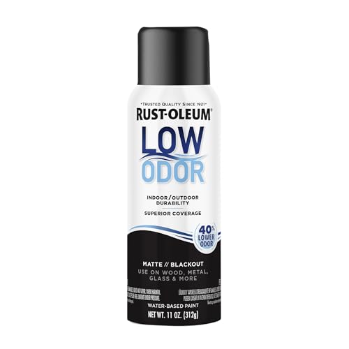 Rust-Oleum Low Odor Premium Spray Paint, 11 oz, Matte Blackout