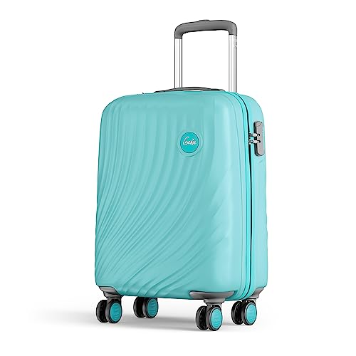 Genie Scarlett 55 cms Small Cabin Polycarbonate Hardsided 8 Wheel 360 Degree Rotation Luggage/Suitcase/Trolley Bag (Fresh Mint)
