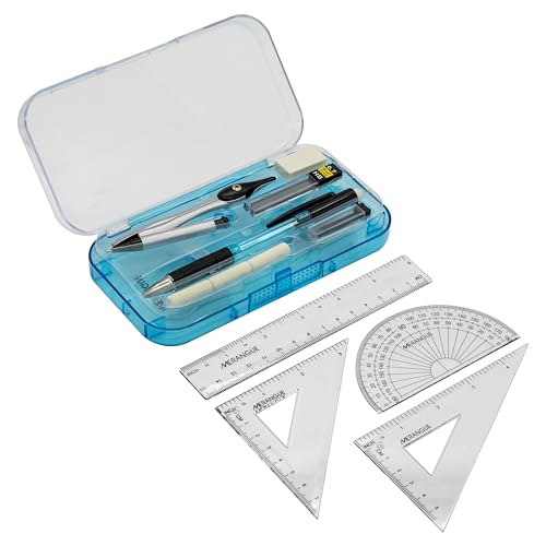 Merangue - Merangue Math & Geometry Set, 12 Piece, Compass, 6" Ruler, Protractor, Mechanical Pencil (1014-3011) - -29%