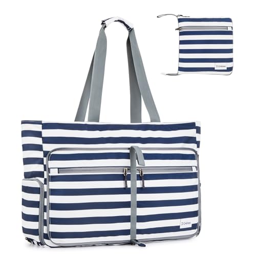 G4Free Large Beach Bag, Foldable Tote with Zipper, Waterproof Sandproof Pool Bag - image 1