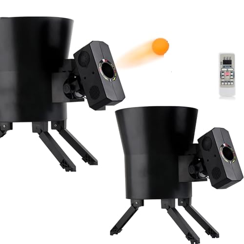 LPLYAA Table Tennis Robot, Table Tennis Launcher, Support Various Spinning Balls, 4-40 M/S, All-Round Change Point, Can Hold About 100 Balls, for Ping Pong Training