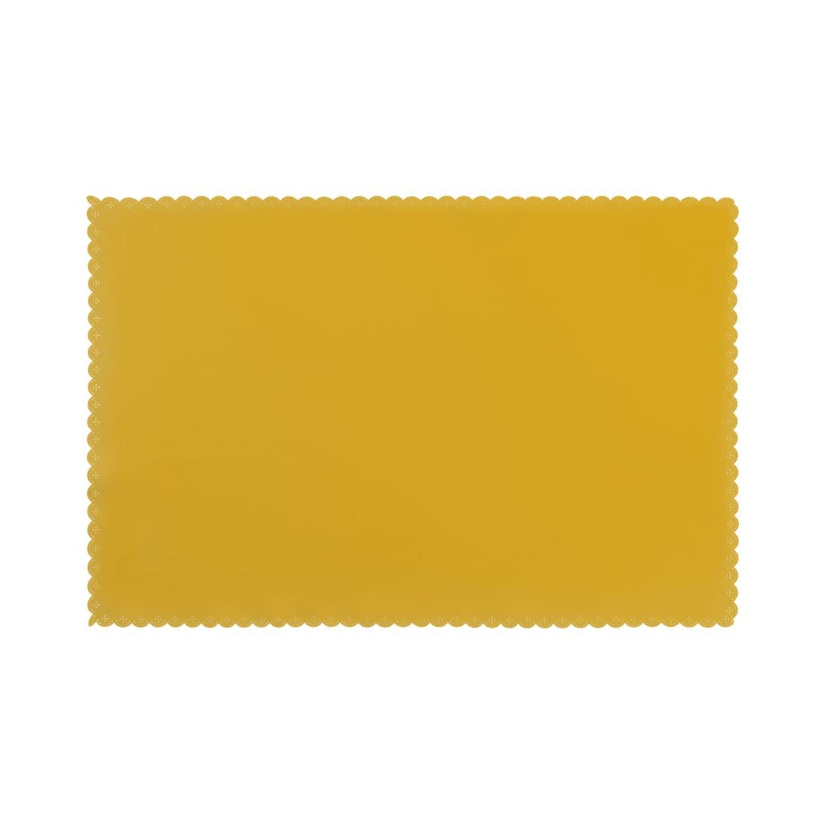Set de table jaune moutarde lavable et napperon de table imperméable pour cuisine
