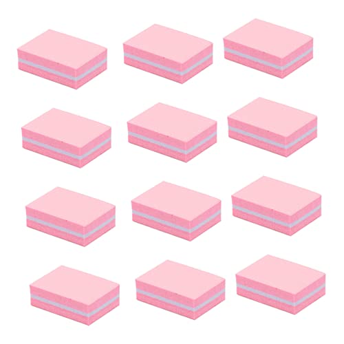 LALADEFIEE 50個 スポンジファイル 爪やすり 研磨ブロック ネイルブロックバッファー 爪ツール マニキュア研磨スポンジ ネイルバッファーブロック プロの爪磨きブロック 爪バッファ ピンク