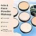 OETUIOW Mushroom Head Air Cushion CC Cream with Setting Powder Makeup Set, Controls Shine & Smooths Complexion, Blurs Fine Lines & Imperfections, Even Skin Tone for All Skin Types (Natural Color)