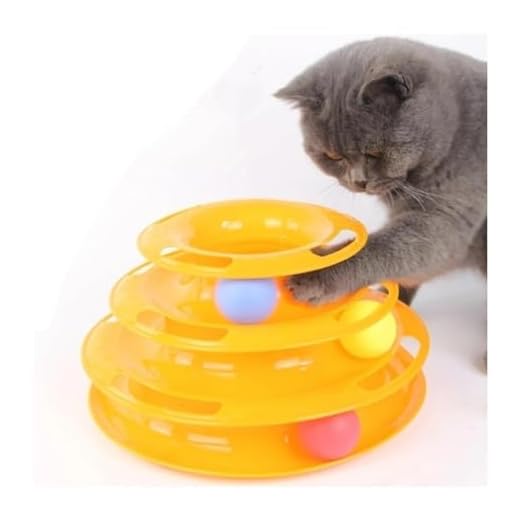 Torre com 3 niveis para gato brinquedo interativo com bolinha