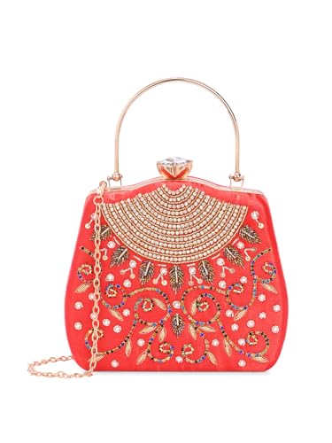 Image of TOOBA Handicraft Trendy Stylish Wedding Clutch Purse For Women with XX Design Clutch