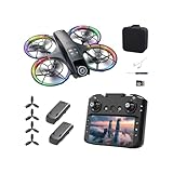 elecci Big-Size K200 Max Drone with 4.8-Inch Screen Controller with SD Card, Two-batteries, Brushless Motor, Optical Flow Positioning, with Black Outdoor Carrying Case.