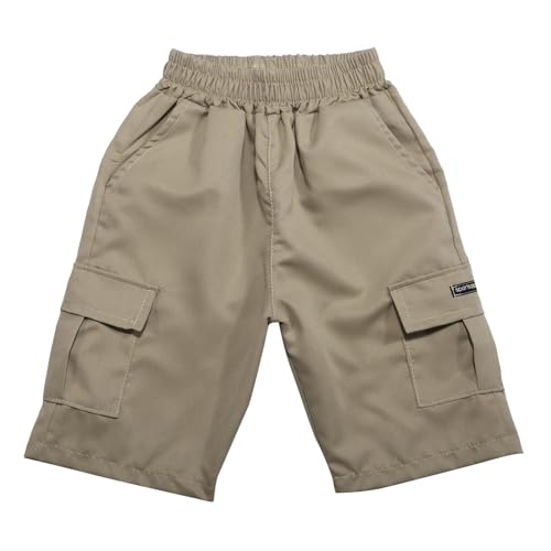 Boys Cargo Shorts for Kids Youth Casual Loose Fit Stretchy Comfortable Outdoor Active Play Short Pants with