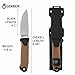 Gerber Gear StrongArm Camp Magnacut - Fixed Blade Survival Tactical Knife for Camping, Outdoor, Hunting - Ergonomic Ambidextrous Utility Tool - Made in USA - Coyote Brown