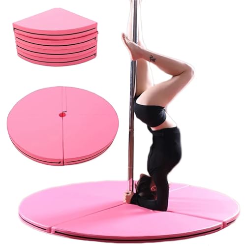 Tapis de pole dance noir robuste avec finitions soignées de 120 cm