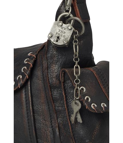 Free People We The Free Baby Leigh Distressed Tote Bag, Aged Graphite4