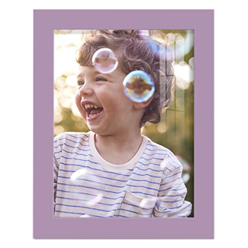 Renditions Gallery 6x8 inch Picture Frame High-end Modern Style, Made of Solid Wood and High Definition Glass Ready for Wall and Tabletop Photo Display, Violet Frame
