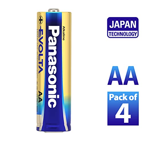 Image of Panasonic Evolta Premium AA Alkaline 1.5V Batteries - Long-Lasting, Anti-Leak Seal, Power Protection for up to 10 Years - Pack of 4