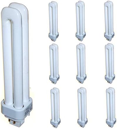 10x 26 Watt Energy Saving CFL Lamp 4 pin 26W Cool White 840 G24q-3 Double Turn 1716 Lumens