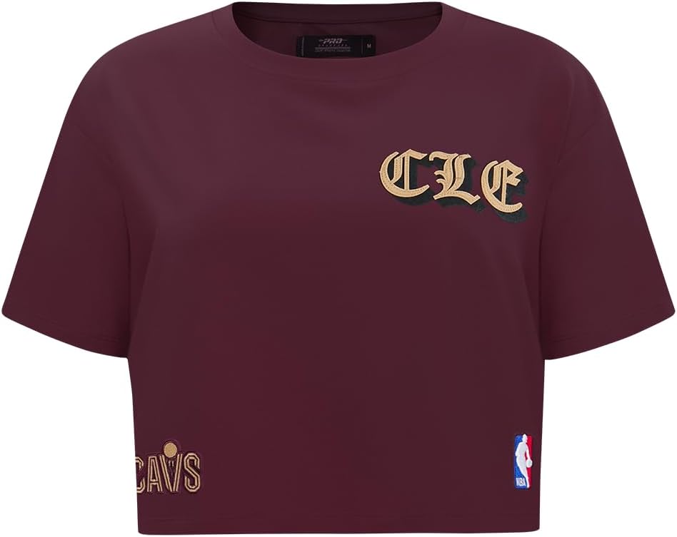 Pro Standard Womens NBA Old English Cotton Short Sleeve Boxy Tee