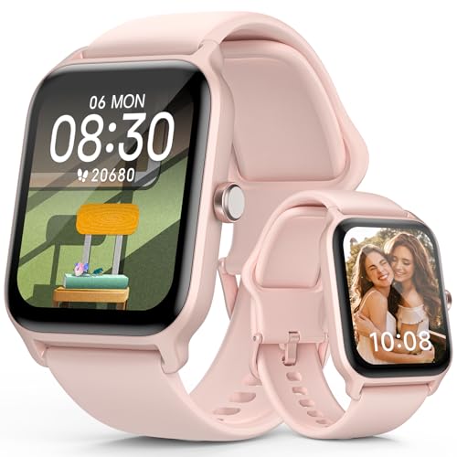 Smart Watch for Women Fitness Tracker Watch Activity Trackers and Smartwatches Answer/Make Call 1.8' DIY Dial Heart Rate Blood Oxygen Sleep Tracker Smart Watch for iOS and Android