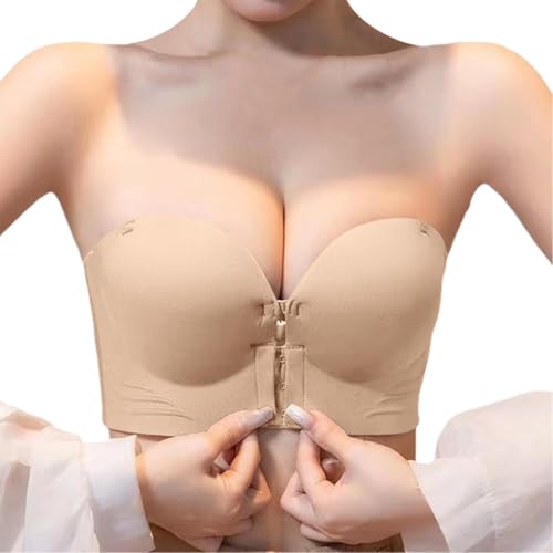 Soutien-gorge dos nu sans fil avec bandoulière transparente confortable