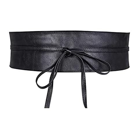 Voarge Cinturón Obi de cuero sintético para mujer Cover