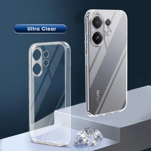 Image of DIZORO Compatible with Vivo V60 5G / Vivo V60e 5G / Vivo T4 Pro 5G Back Cover Case Clear,[ Anti Yellow ][Military Grade Protection] Hard PC Back Cover Transparent