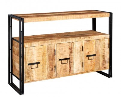 APRODZ Mango Wood Kuala Sideboard Storage Cabinet for Living Room | Wooden Cabinet for Kitchen | Brown Finish-image-33