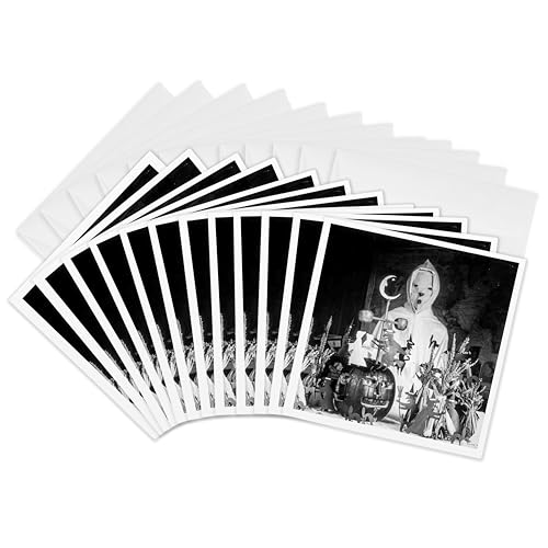 Cartes de vœux Halloween 3dRose 15x15 cm pour passionnés d'histoire