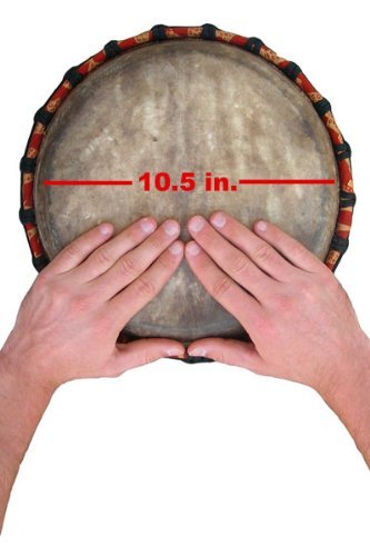 Hand-Carved Djembe Drum From Africa - 11"X22" Ghana Drum Circle Village Djembe #TOP2