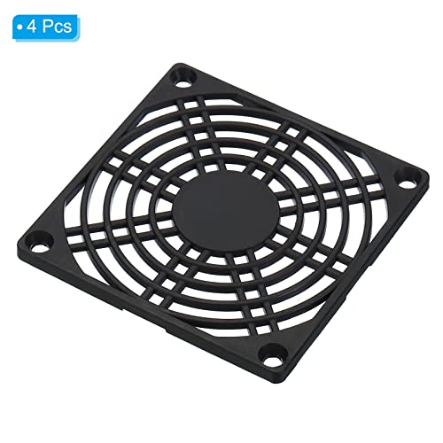 PATIKIL 80mm Fan Filter, 4 Pack ABS Plastic Ventilator Grill Protector Guard for 80X80mm Fan Protective Cover DIY, Black - Image 3