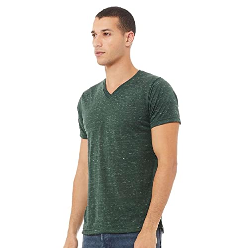 Bella + Canvas Unisex Jersey Short-Sleeve V-Neck T-Shirt Xl Forest Marble #TOP1
