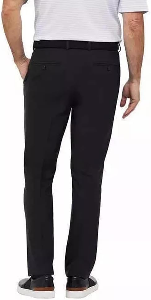Greg Norman Men's Performance Classic Pants (US, Waist Inseam, 32, 29, Regular, Regular, Black)