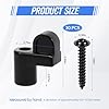3/8 Inch Window Screen Clip with Screws, Screen Doors and Winter Panels, Offset Fastener Clips for Easy Installation (30 Pcs Black)