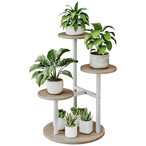 INGIORDAR 4 Tier Plant Stand Indoor Corner Tiered Holder Shelf Display Rack