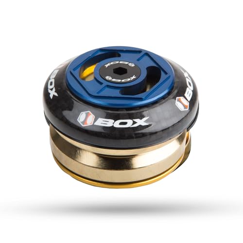 Box One Carbon 1-1/8 Inch Integrated Bike Headset, Compatible with Box One X2/XL Forks | Blue